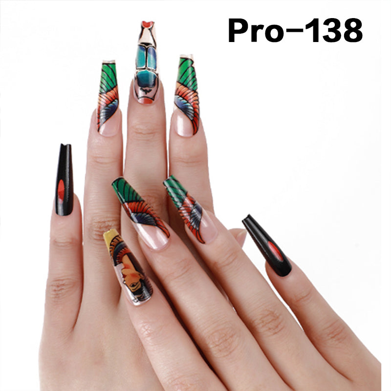 [Buy 6 Get 2]Promakepro Long-length 101-159Press On Nails 24PCS/Sets Unique Design High Quality Reusable