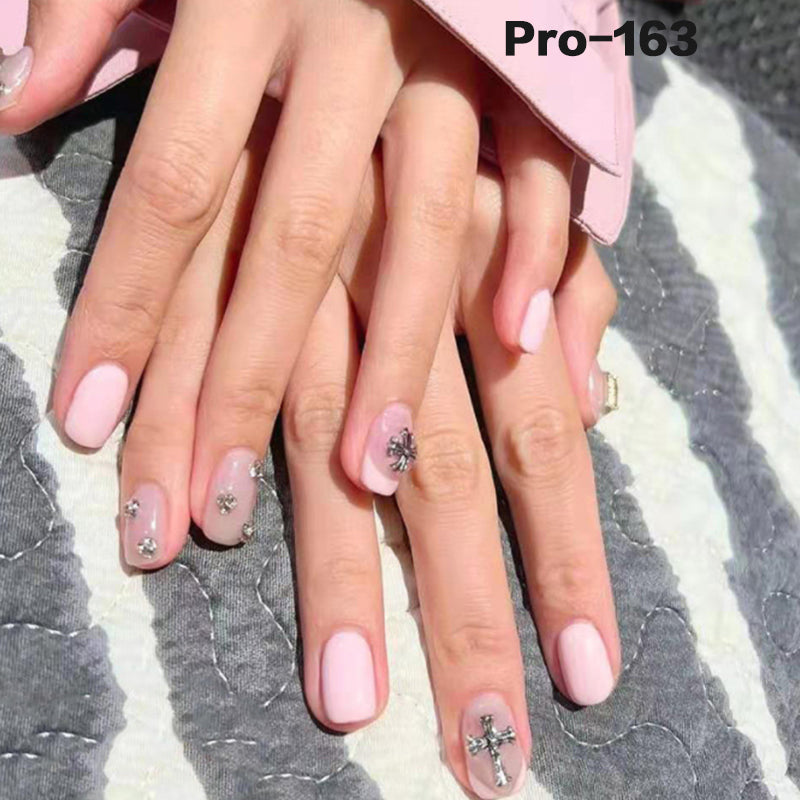 [Buy 6 Get 2]Promakepro Short-Length 160-240 Press on Nails Manicure 24PCS/Sets Unique Design Reusable