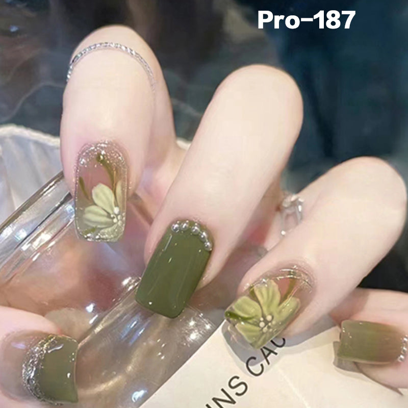 [Buy 6 Get 2]Promakepro Short-Length 160-240 Press on Nails Manicure 24PCS/Sets Unique Design Reusable