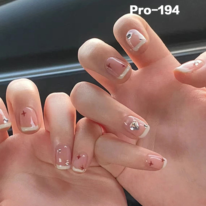 [Buy 6 Get 2]Promakepro Short-Length 160-240 Press on Nails Manicure 24PCS/Sets Unique Design Reusable