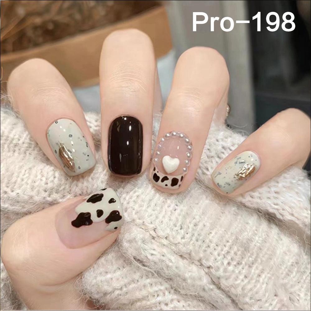 [Buy 6 Get 2]Promakepro Short-Length 160-240 Press on Nails Manicure 24PCS/Sets Unique Design Reusable