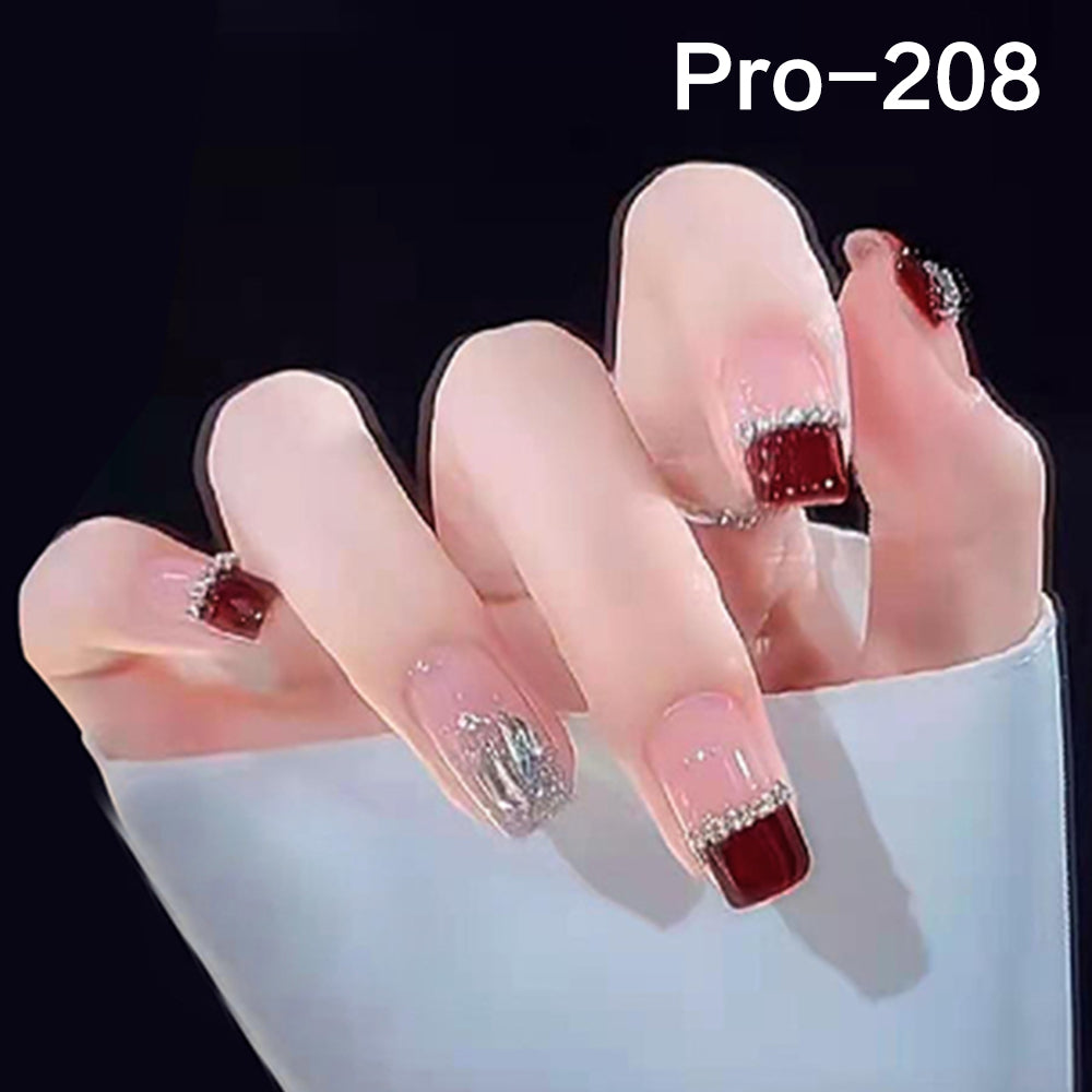 [Buy 6 Get 2]Promakepro Short-Length 160-240 Press on Nails Manicure 24PCS/Sets Unique Design Reusable