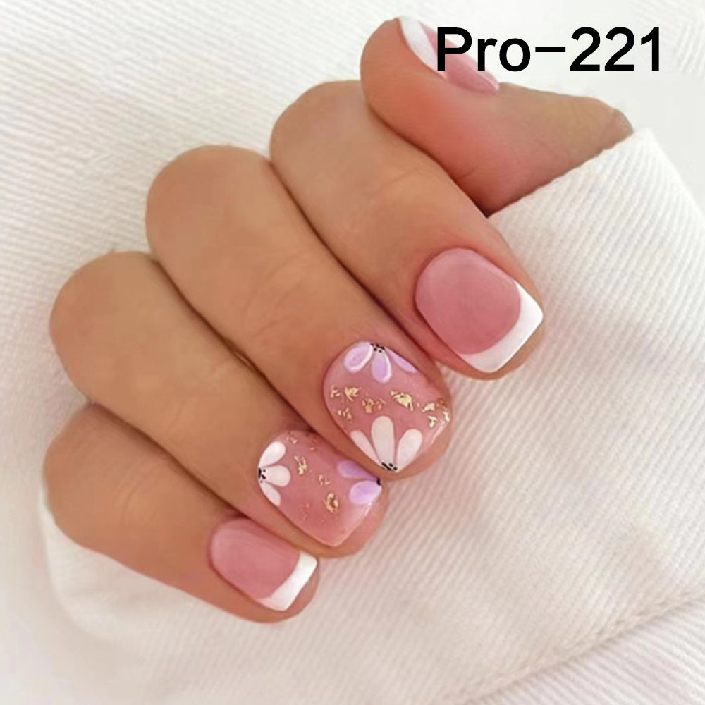 [Buy 6 Get 2]Promakepro Short-Length 160-240 Press on Nails Manicure 24PCS/Sets Unique Design Reusable