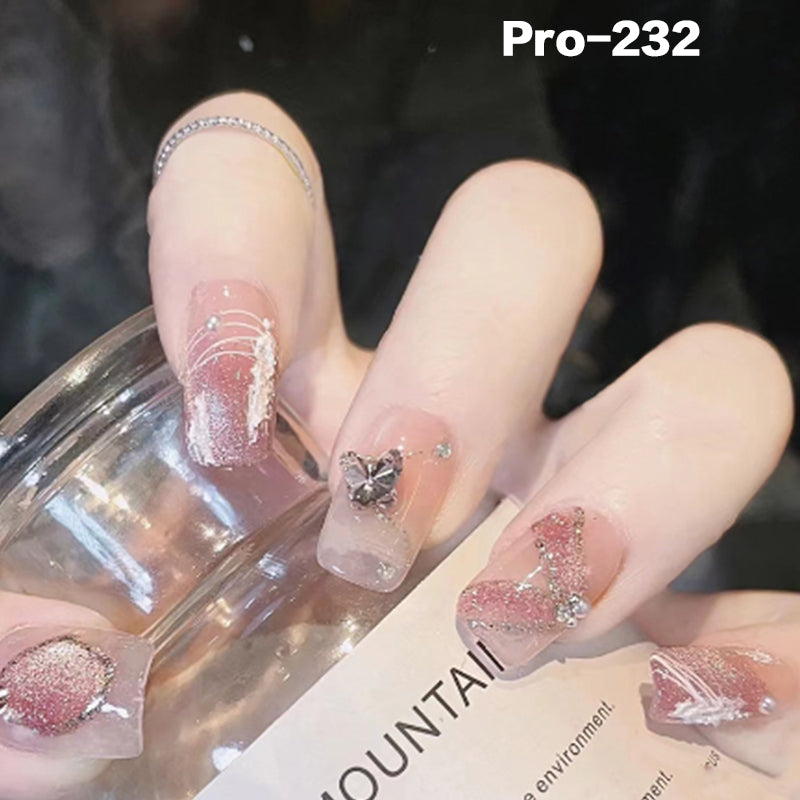 [Buy 6 Get 2]Promakepro Short-Length 160-240 Press on Nails Manicure 24PCS/Sets Unique Design Reusable