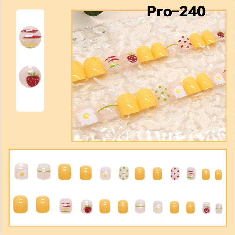 [Buy 6 Get 2]Promakepro Short-Length 160-240 Press on Nails Manicure 24PCS/Sets Unique Design Reusable