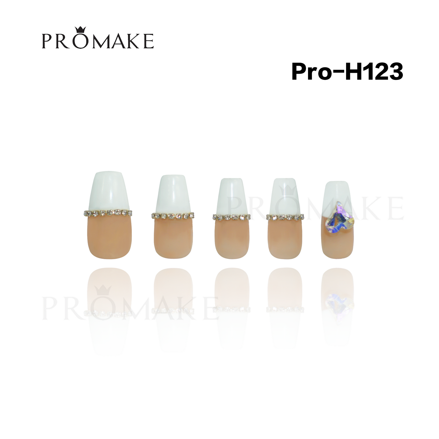 Promake Luxury - Mid-Length H121-H140 - Handmade Press On Nails 10PCS Reuseable Nails wtih Nail tools