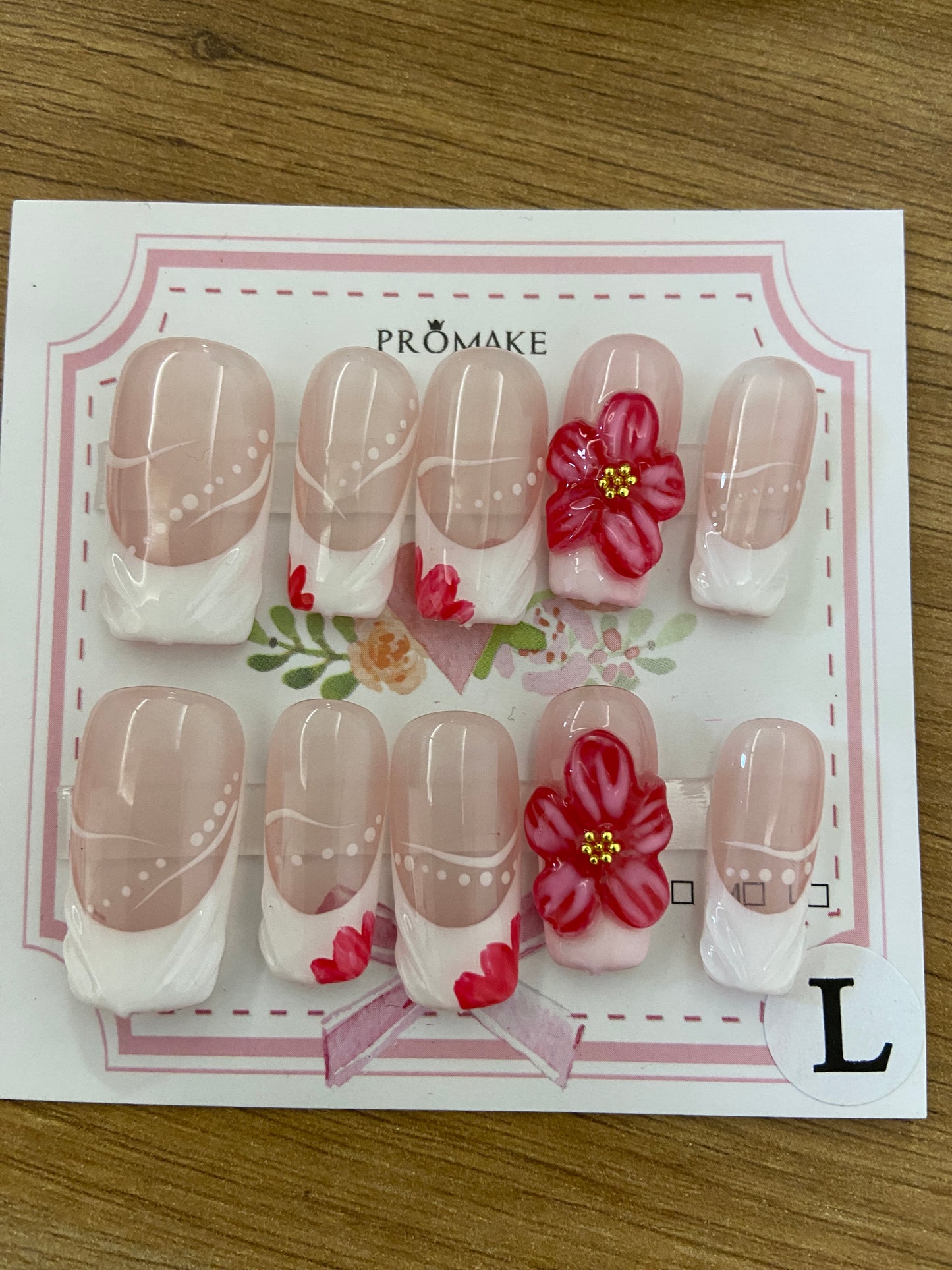 [New Arrival] Promake Luxury Carving Design-  H113 -H388 Handmade Press On Nails 10PCS Reuseable Nails wtih Nail tools