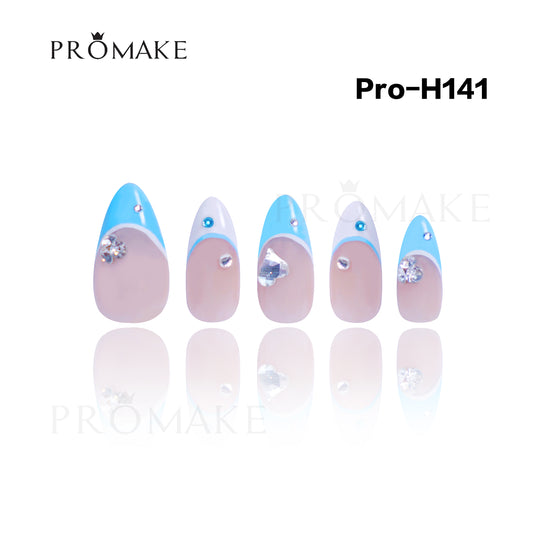 Promake Luxury - Mid-Length H141-H160 - Handmade Press On Nails 10PCS Reuseable Nails wtih Nail tools