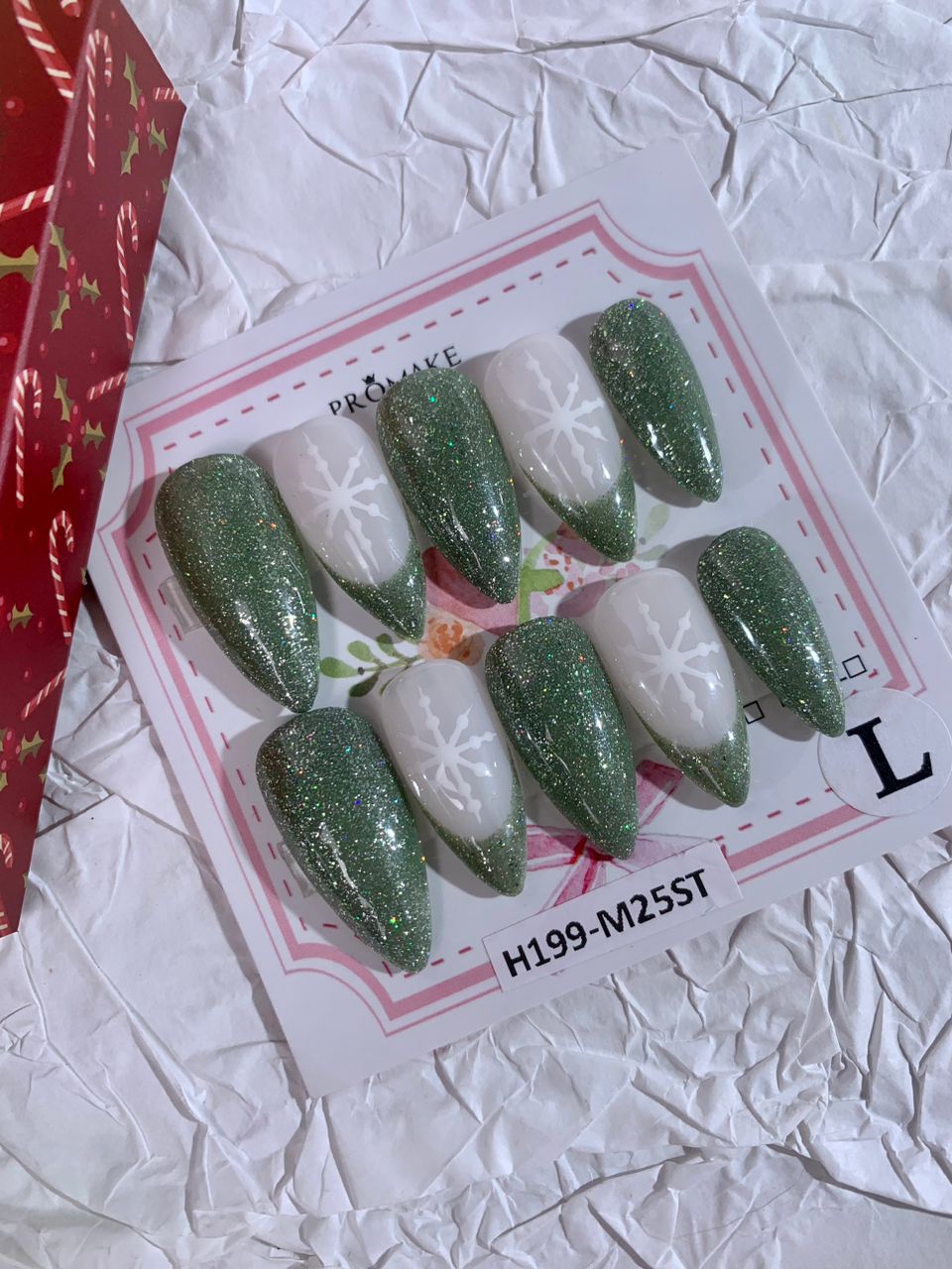 [NEW ARRIVAL] Promake Christmas design!- Part 2-Custom Handmade Press On Nails 10PCS Reuseable Nails wtih Nail tools