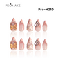 Promake Luxury French Tips Press on Nails Medium Length 25-28mm two part