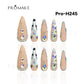 Promake SuperLuxury - H235-H273 - Custom Handmade Press On Nails 10PCS Reuseable Nails wtih Nail tools