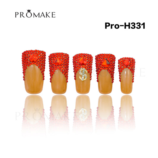 [New Arrival] Promake Luxury - DUCK TIPS - H331-H334 - Custom Handmade Press On Nails 10PCS Reuseable Nails wtih Nail tools