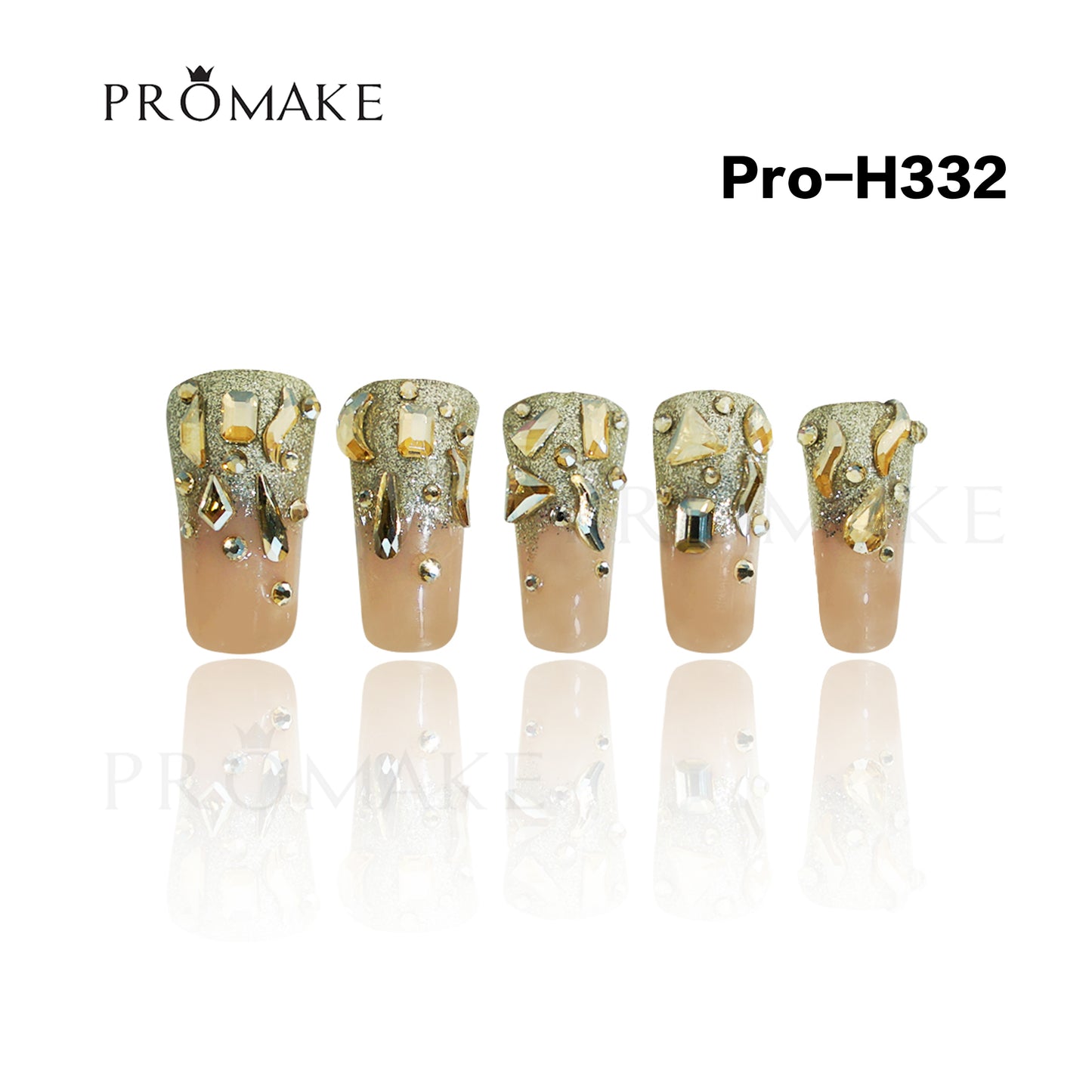 [New Arrival] Promake Luxury - DUCK TIPS - H331-H334 - Custom Handmade Press On Nails 10PCS Reuseable Nails wtih Nail tools