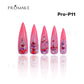 Promake Luxury  Handmade Press On Nails - P01-P17 - Nails length 55MM - Durable Reuseable Nails wtih Nail tools 10PCS XS-XL