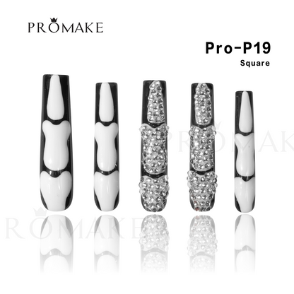 Promake Luxury - Super Long 54MM - P19-P38 - Custom Handmade Press On Nails 10PCS Reuseable Nails wtih Nail tools