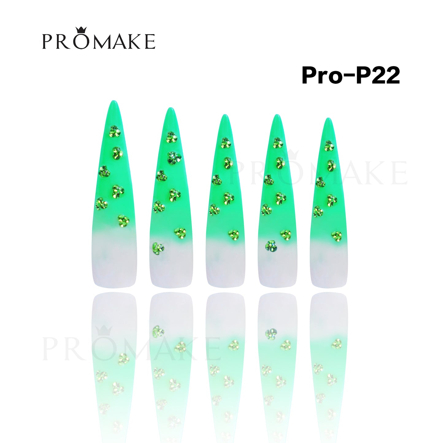 Promake Luxury - Super Long 54MM - P19-P38 - Custom Handmade Press On Nails 10PCS Reuseable Nails wtih Nail tools