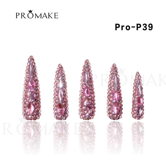 Promake Luxury - Super Long 54MM - P39-P54 - Custom Handmade Press On Nails 10PCS Reuseable Nails wtih Nail tools