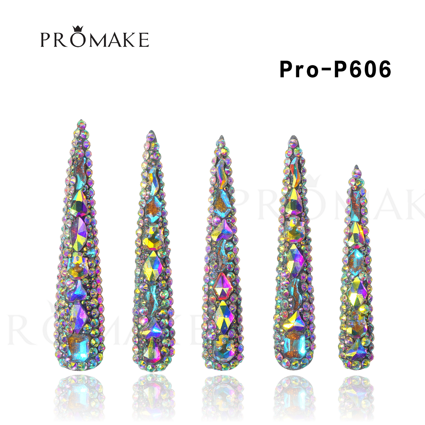 [NEW ARRIVAL] Promake Luxury - Very Super Long 79MM - P601-P608 - Custom Handmade Press On Nails 10PCS Reuseable Nails wtih Nail tools