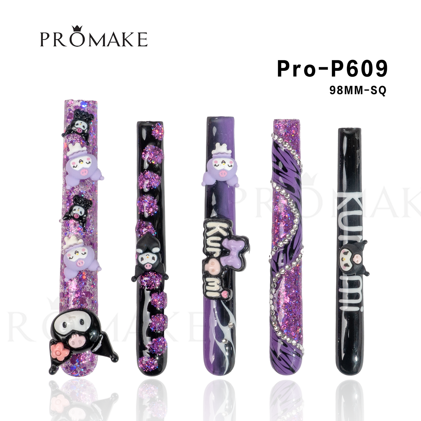 [NEW ARRIVAL] Promake Luxury - Very Super Long 79MM - P601-P610 - Custom Handmade Press On Nails 10PCS Reuseable Nails wtih Nail tools