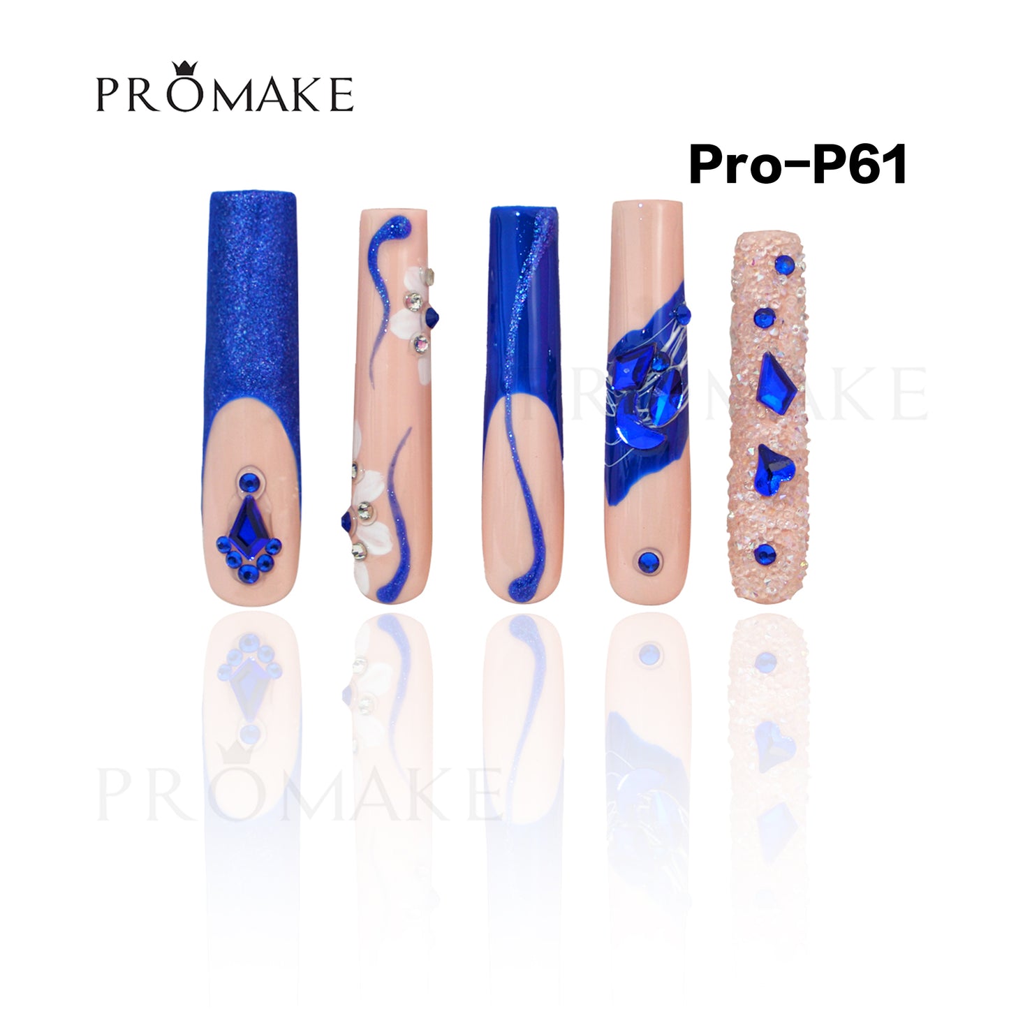 [NEW ARRIVAL] Promake Luxury - Super Long 54MM - P55-P73 - Custom Handmade Press On Nails 10PCS Reuseable Nails wtih Nail tools