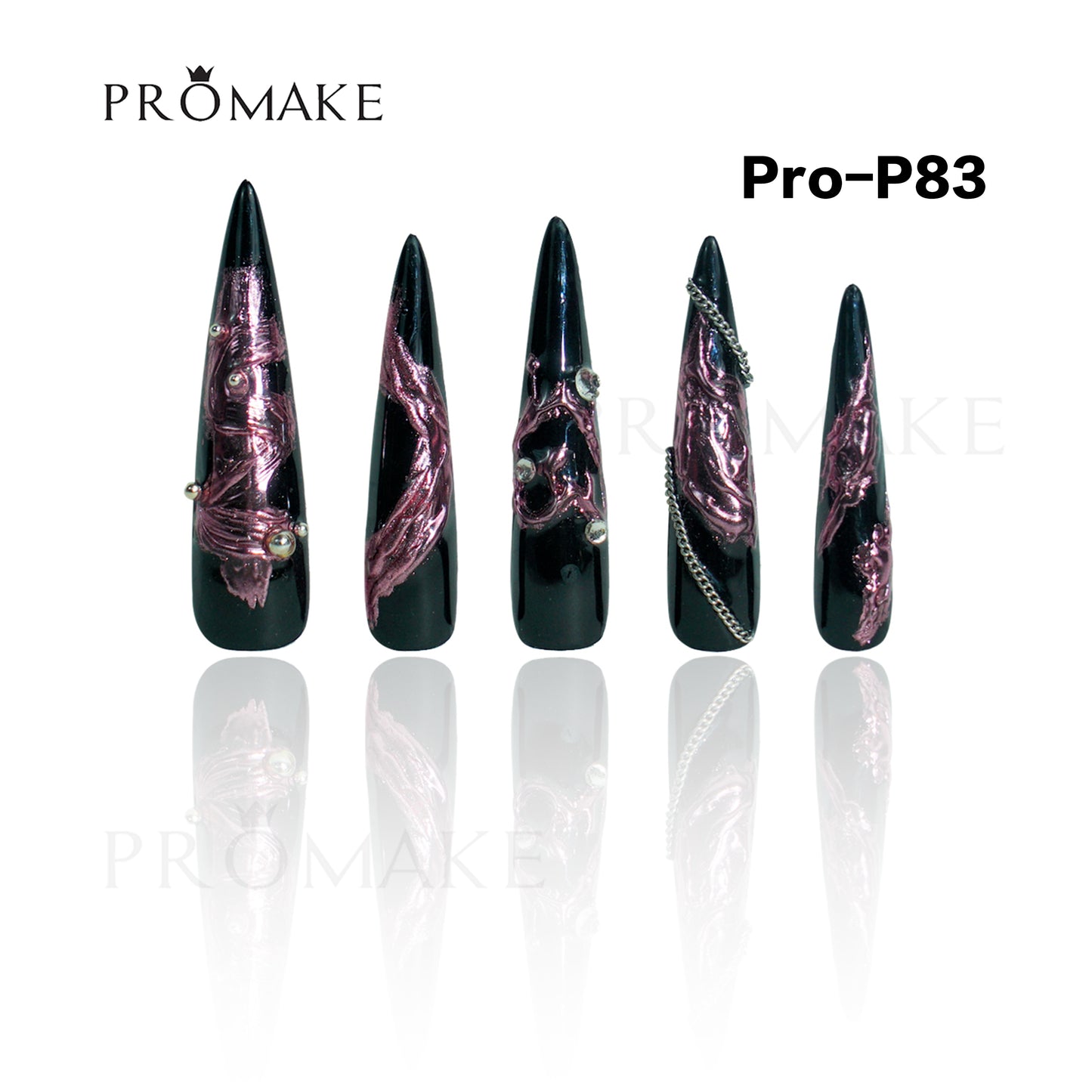 [NEW ARRIVAL] Promake Luxury - Super Long 54MM - P74-P92 - Custom Handmade Press On Nails 10PCS Reuseable Nails wtih Nail tools