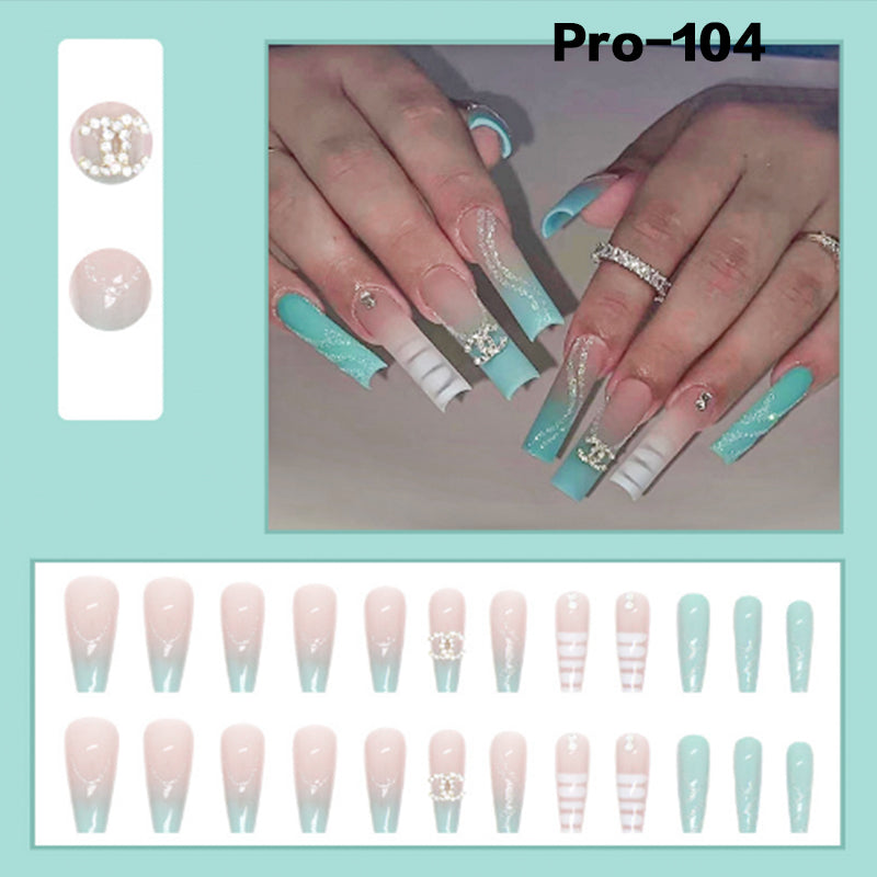 [Buy 6 Get 2]Promakepro Long-length 101-159Press On Nails 24PCS/Sets Unique Design High Quality Reusable