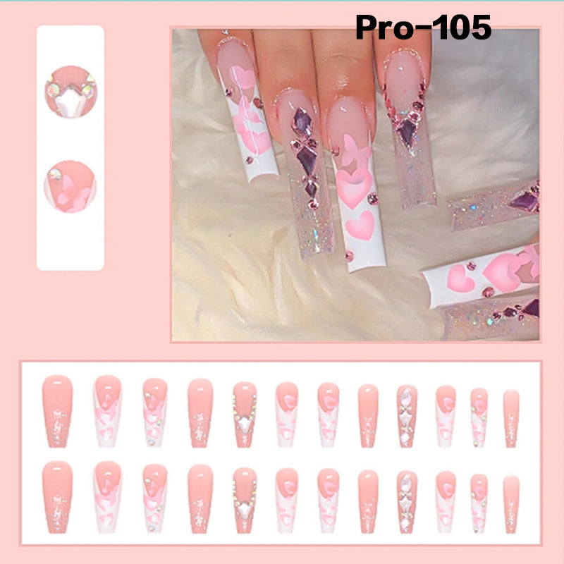 [Buy 6 Get 2]Promakepro Long-length 101-159Press On Nails 24PCS/Sets Unique Design High Quality Reusable