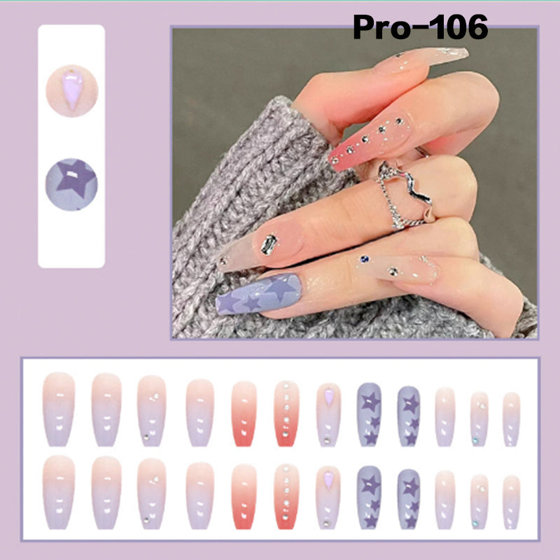 [Buy 6 Get 2]Promakepro Long-length 101-159Press On Nails 24PCS/Sets Unique Design High Quality Reusable