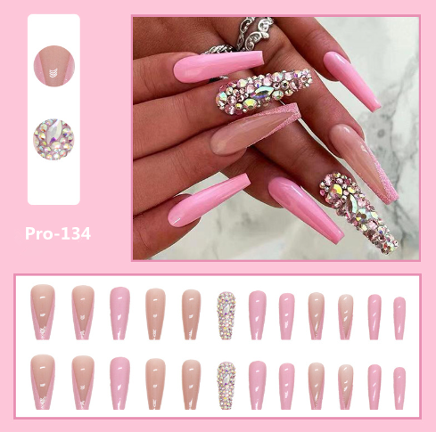 [Buy 6 Get 2]Promakepro Long-length 101-159Press On Nails 24PCS/Sets Unique Design High Quality Reusable