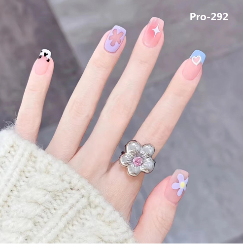 [Buy 6 Get 2]Promakepro Short-Length 241-310Press on Nails Manicure 24PCS/Sets Unique Design Reusable