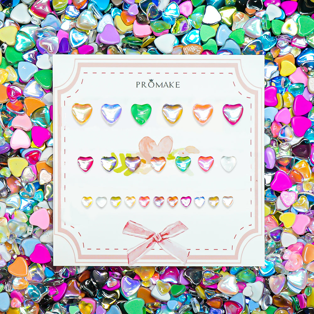 [ BUY 1 GET 1]Promake® Luxury DIY Pro-A002 Love Heart Candy Color Nails Charms