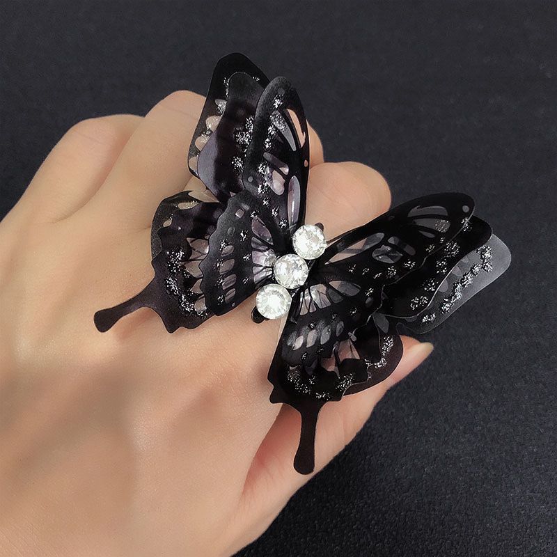 Promake® Wholesale | Pure Desire Style Dark Butterfly Ring | Multi-Layer | Adjustable | Hot Girl | Internet Celebrity | Ins | Trendy Cool Ring Ornament