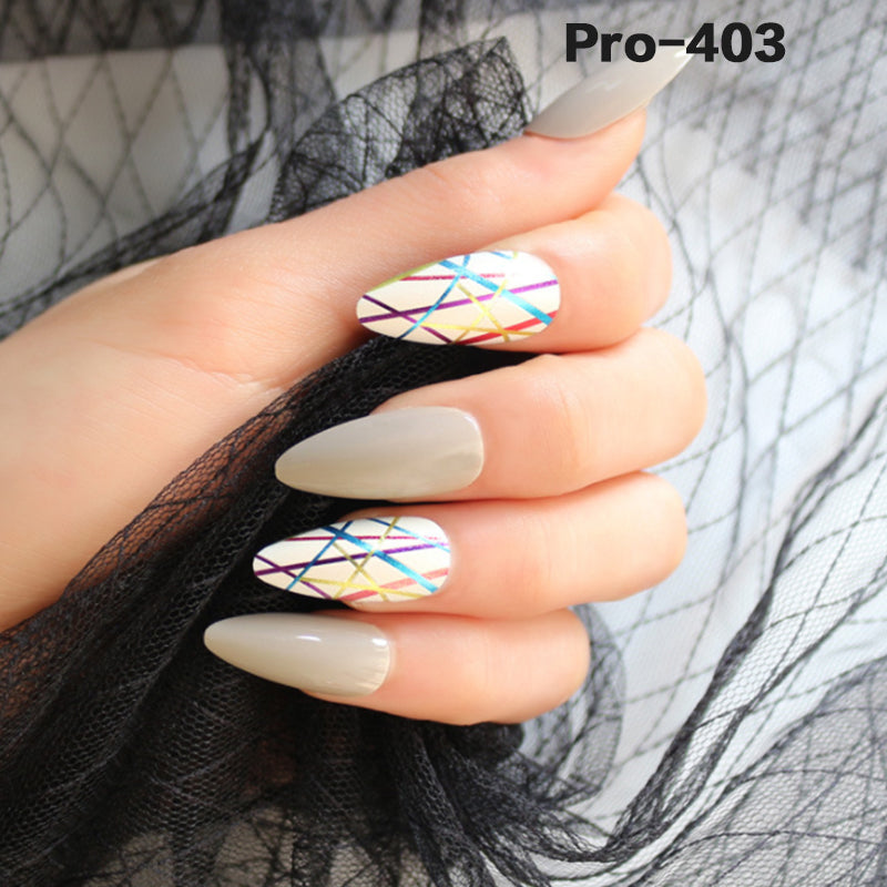 [Buy 6 Get 2]Promakepro Mid-Length 401-500 Press On Nails 24PCS/Sets Unique Design High Quality Reusable