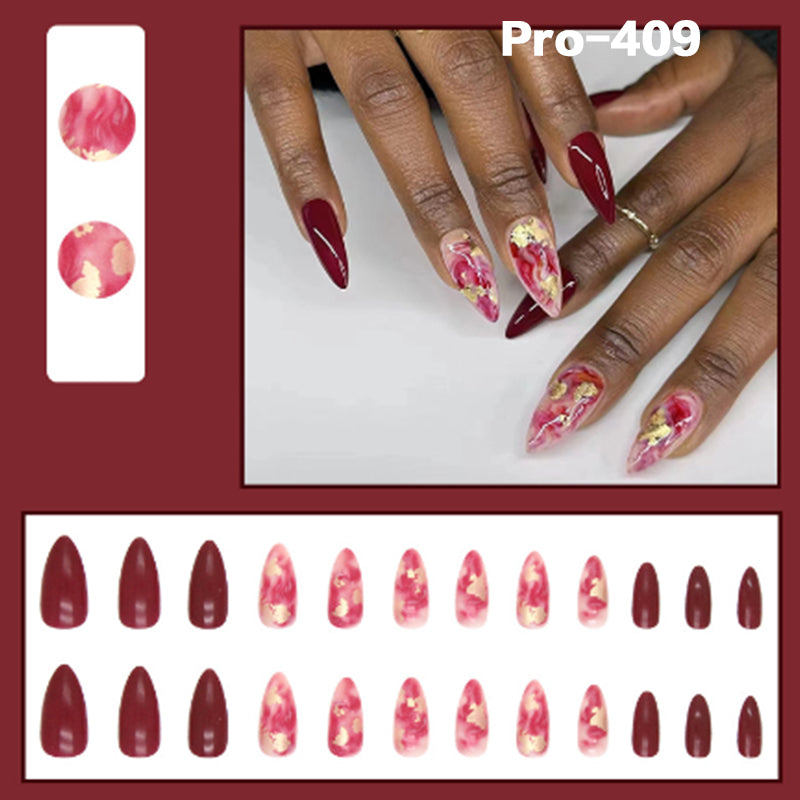 [Buy 6 Get 2]Promakepro Mid-Length 401-500 Press On Nails 24PCS/Sets Unique Design High Quality Reusable