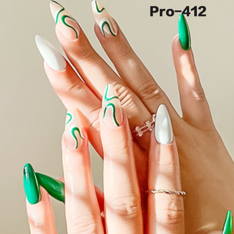 [Buy 6 Get 2]Promakepro Mid-Length 401-500 Press On Nails 24PCS/Sets Unique Design High Quality Reusable