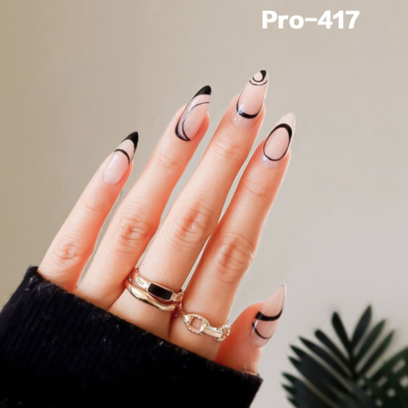 [Buy 6 Get 2]Promakepro Mid-Length 401-500 Press On Nails 24PCS/Sets Unique Design High Quality Reusable