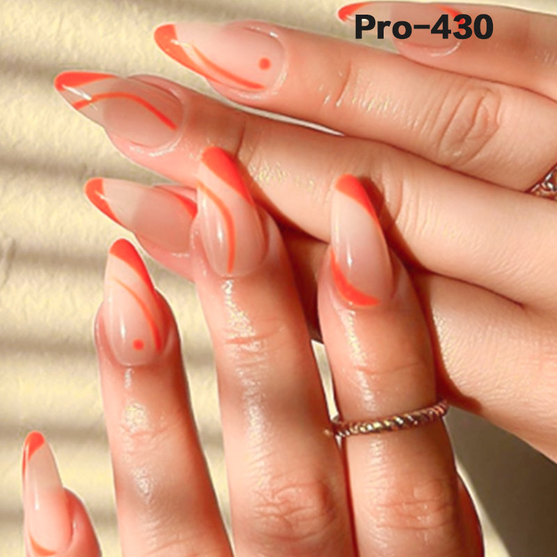 [Buy 6 Get 2]Promakepro Mid-Length 401-500 Press On Nails 24PCS/Sets Unique Design High Quality Reusable