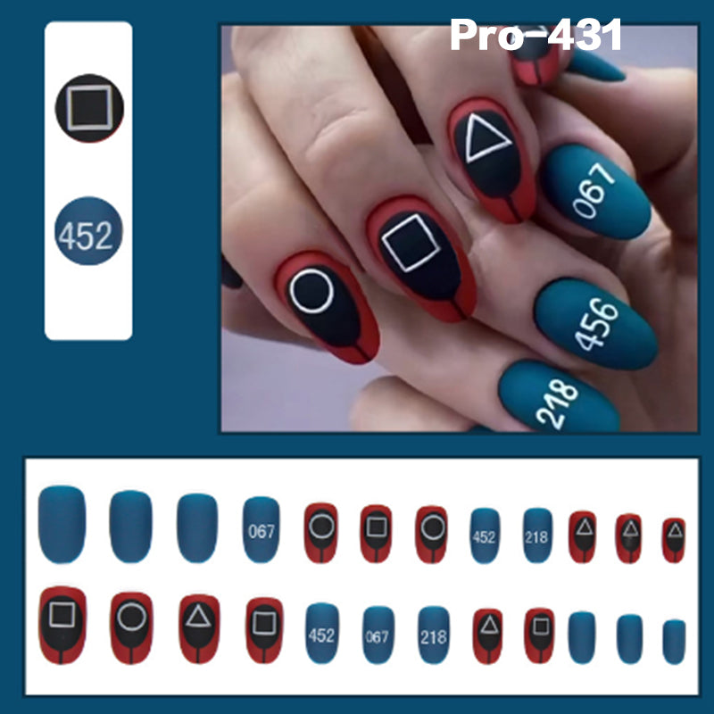 [Buy 6 Get 2]Promakepro Mid-Length 401-500 Press On Nails 24PCS/Sets Unique Design High Quality Reusable