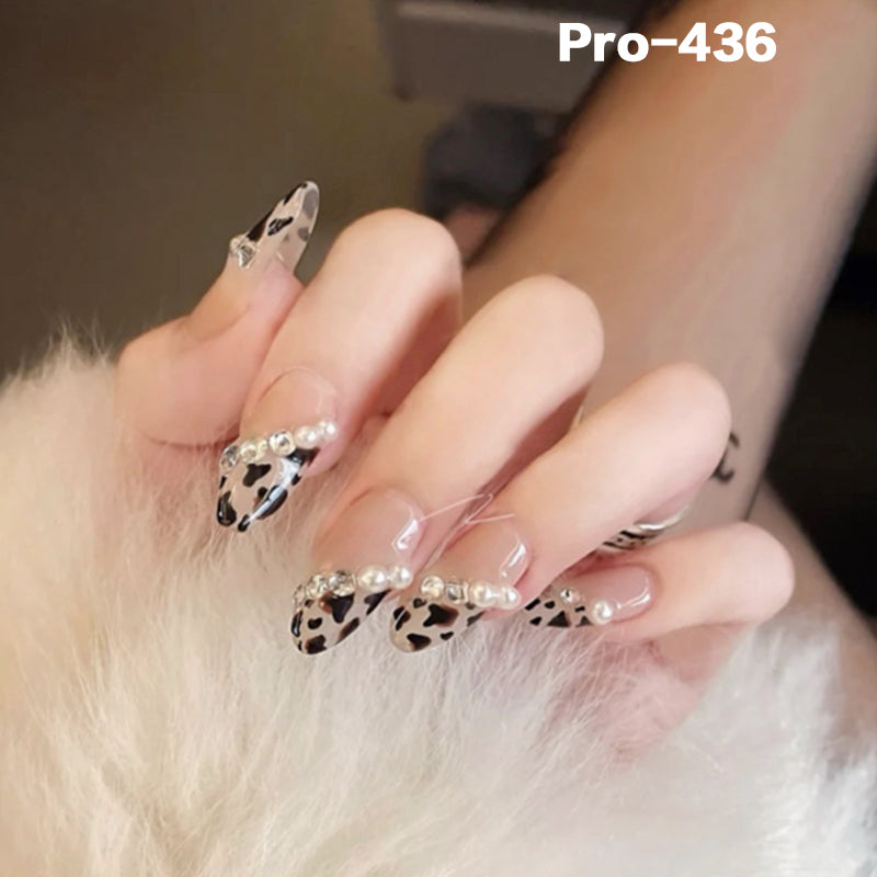 [Buy 6 Get 2]Promakepro Mid-Length 401-500 Press On Nails 24PCS/Sets Unique Design High Quality Reusable