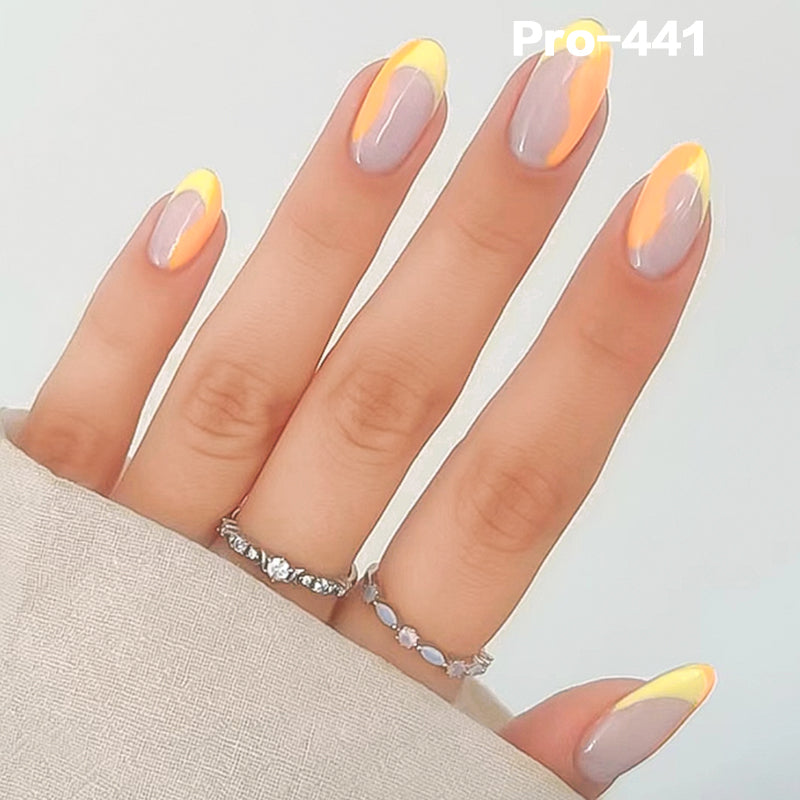 [Buy 6 Get 2]Promakepro Mid-Length 401-500 Press On Nails 24PCS/Sets Unique Design High Quality Reusable