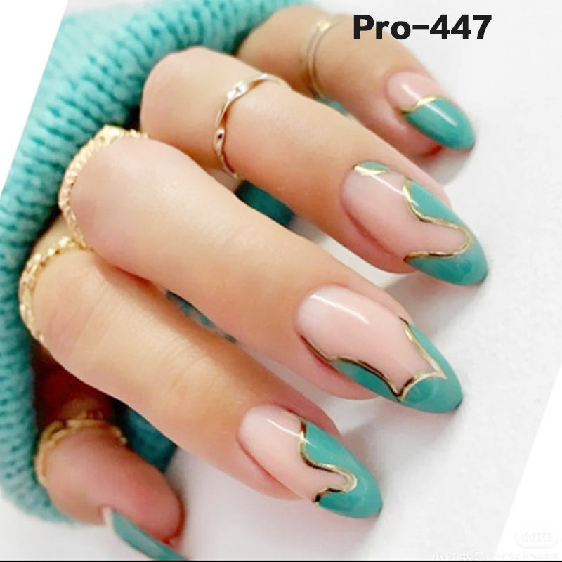 [Buy 6 Get 2]Promakepro Mid-Length 401-500 Press On Nails 24PCS/Sets Unique Design High Quality Reusable