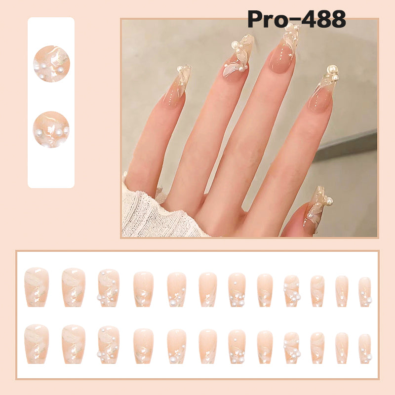 [Buy 6 Get 2]Promakepro Mid-Length 401-500 Press On Nails 24PCS/Sets Unique Design High Quality Reusable