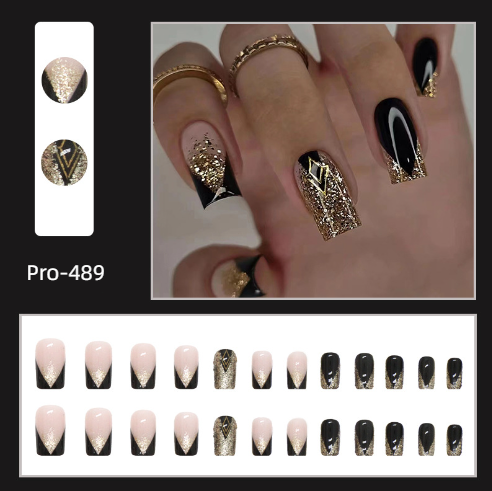 [Buy 6 Get 2]Promakepro Mid-Length 401-500 Press On Nails 24PCS/Sets Unique Design High Quality Reusable