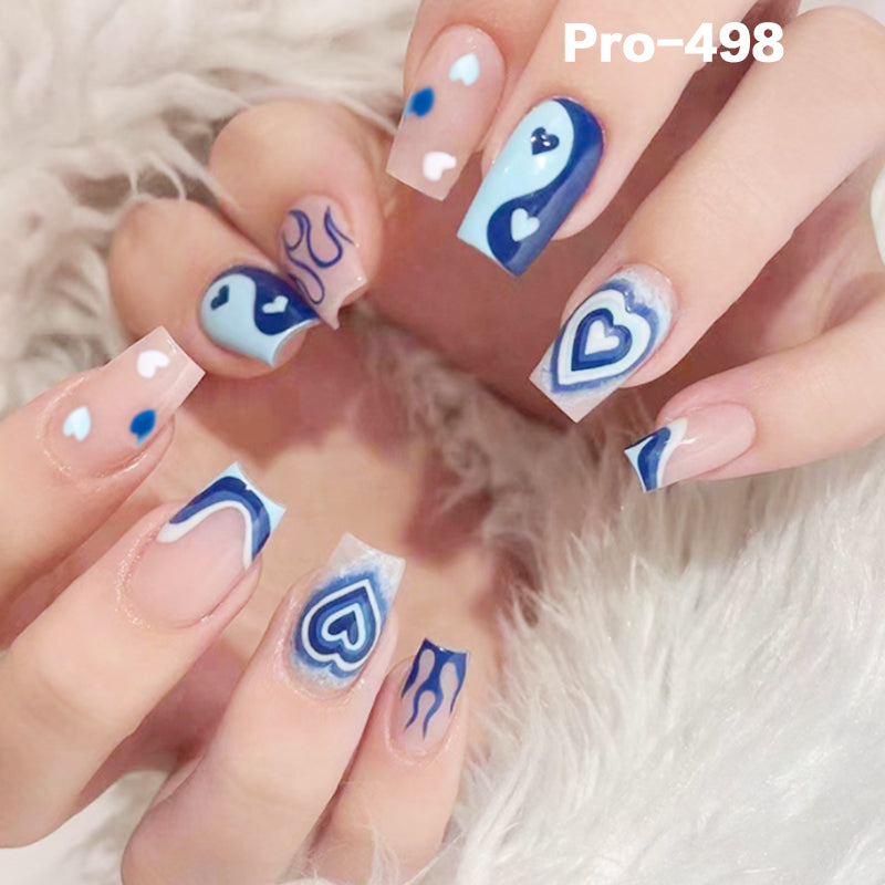 [Buy 6 Get 2]Promakepro Mid-Length 401-500 Press On Nails 24PCS/Sets Unique Design High Quality Reusable