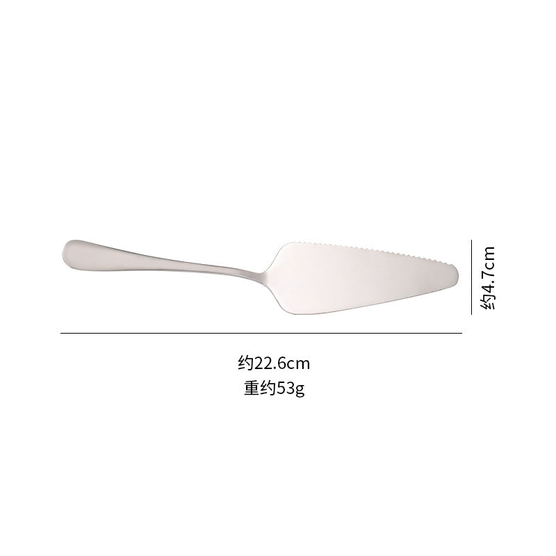 Promake® Source Direct Supply 1010 Stainless Steel Baking Cake Shovel with Serrated Pizza Shovel Knife Cheese Scraper Factory Wholesale