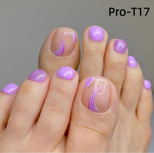 【BUY 3 GET 1】Promakepro ToeNails T1-T36 Press On Nails 24PCS/Sets Unique Design High Quality Reusable