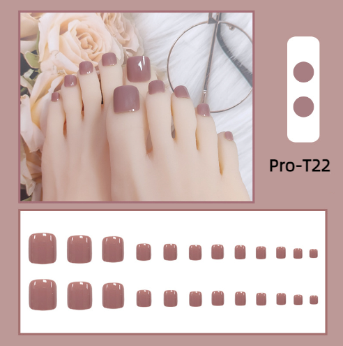 【BUY 3 GET 1】Promakepro ToeNails T1-T36 Press On Nails 24PCS/Sets Unique Design High Quality Reusable