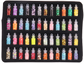 Promake® New Nail Beauty Sequins 48 Colors Small Glass Bottle Set Glitter 24 Colors Mixed Shell Mermaid Pink Cross-Border 12 Grid