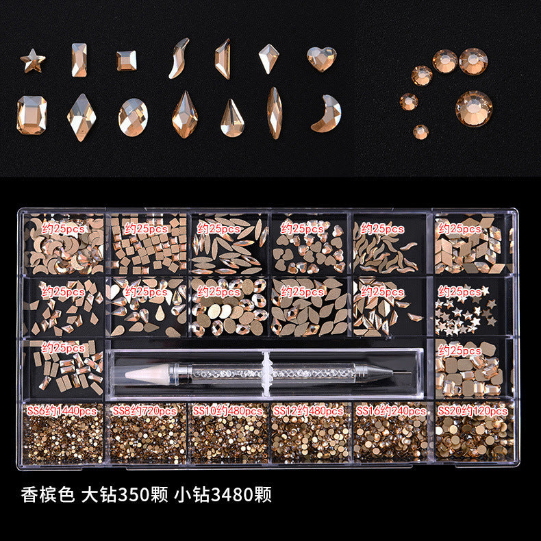 Promake® Exclusive for Cross-Border | Wholesale | 21 Grid Boxed DIY Nail Ornament Set