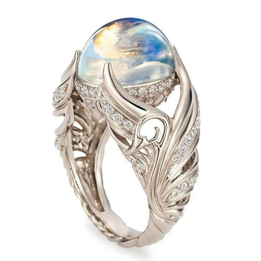 Promake® | Angel Wings Moonstone Ring